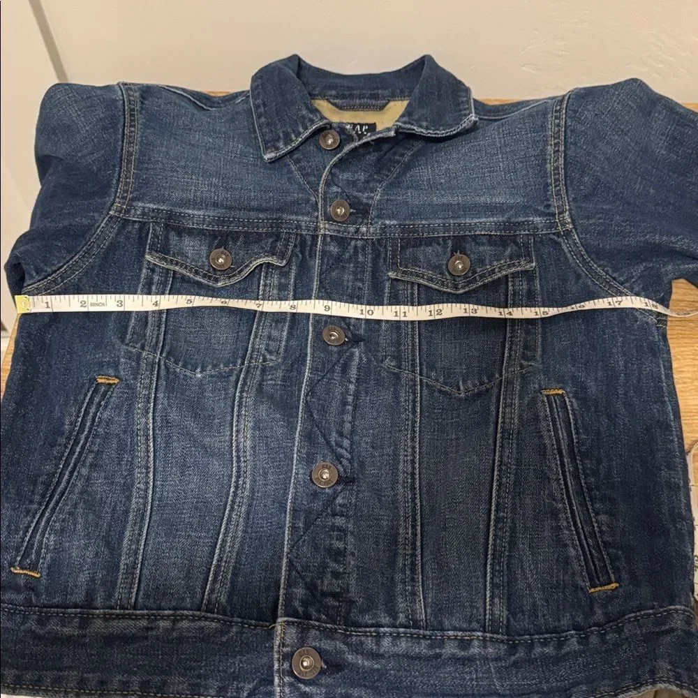 GAP Kids Youth Dark Wash Denim Blue Jacket Casual Unisex Size XXL (14-16) EUC
